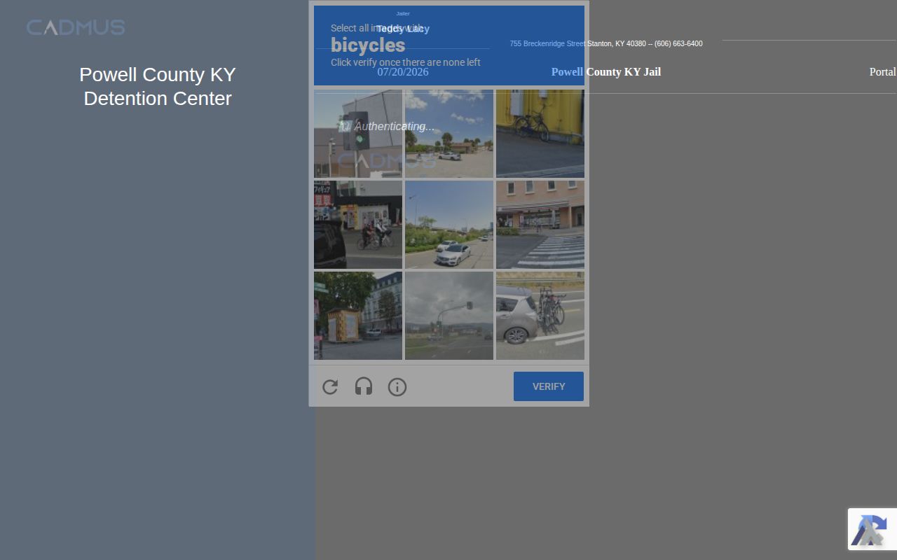 Powell County current Resident Directory interface for custody checks