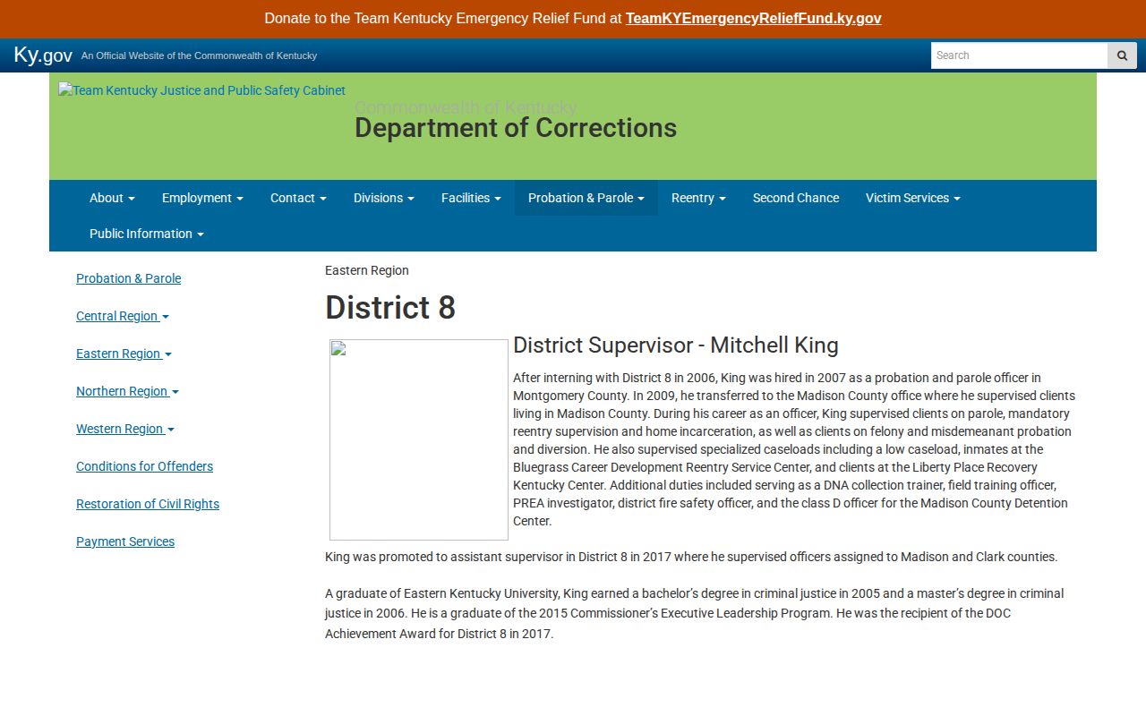 Powell County post-release supervision District 8 office